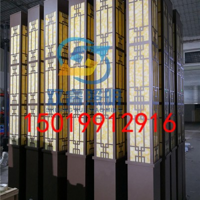 小区路灯别墅庭院灯3米4米园林灯户外广场中式仿云石景观灯柱