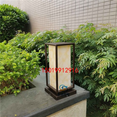 水景落地灯别墅花园庭院石柱灯新中式仿云石柱头灯户外立柱灯