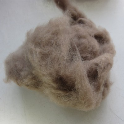 供应水洗丝光绵羊绒浅花绒驼绒等 絮片纺织原料