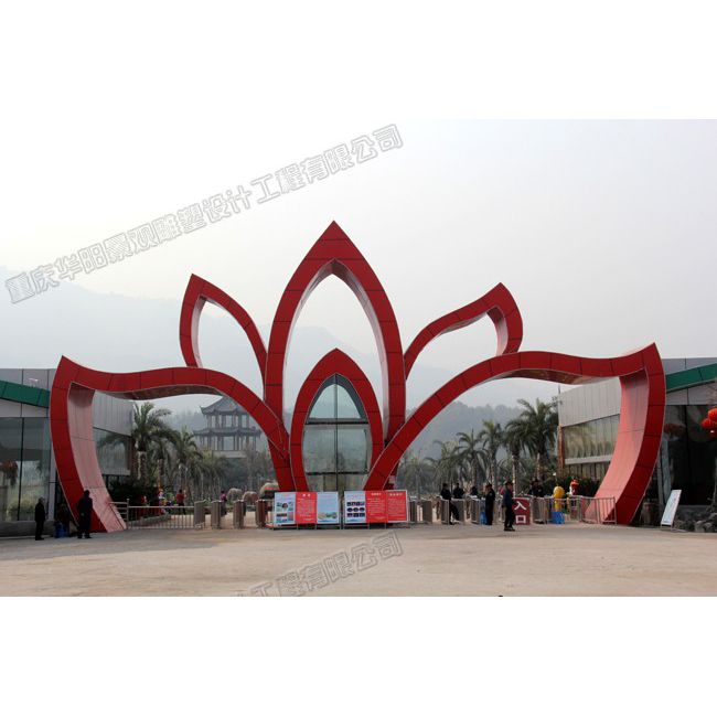 华阳雕塑 四川艺术大门设计 四川校园大门制作