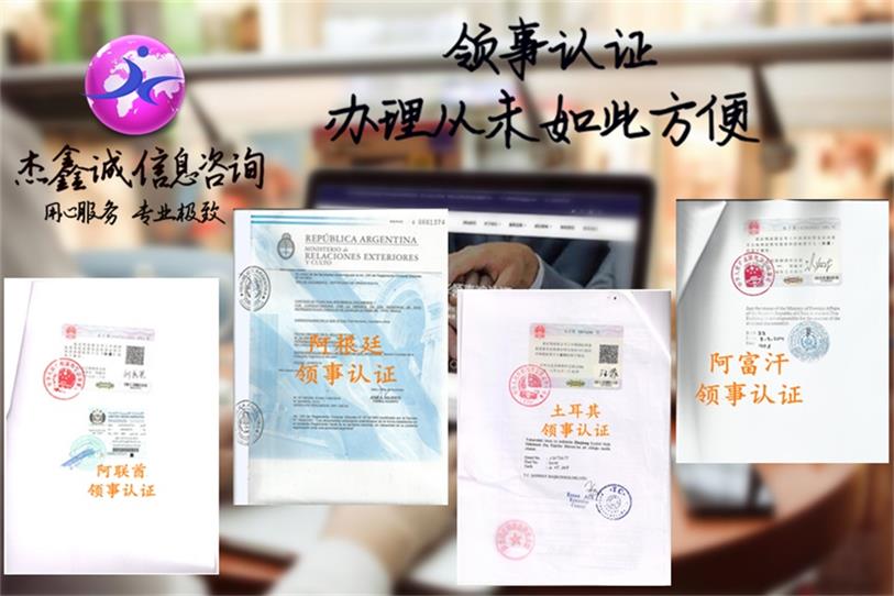 领事认证样本素材