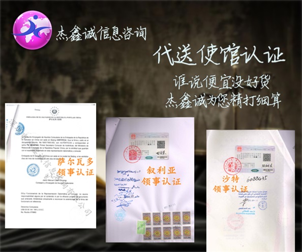 领事认证样本素材