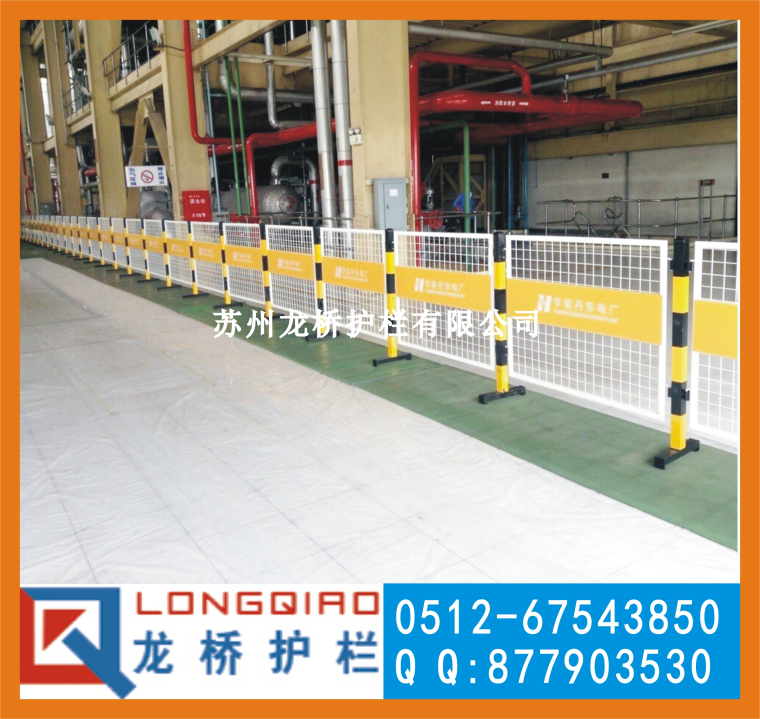 赣江活动式围栏 可移动围栏 双面LOGO板 电厂配套 龙桥
