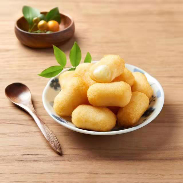 福袋鱼包蛋蟹黄风味包黄金虾蛋飞鱼卵海鲜卷炙烧芝心丸