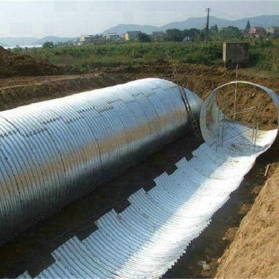 山西道路镀锌金属波纹涵管  钢制波纹管涵施工 隧道加固