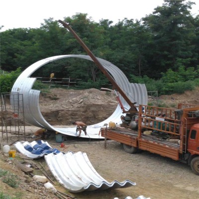 大同钢制波纹管涵施工  道路金属波纹涵管排水