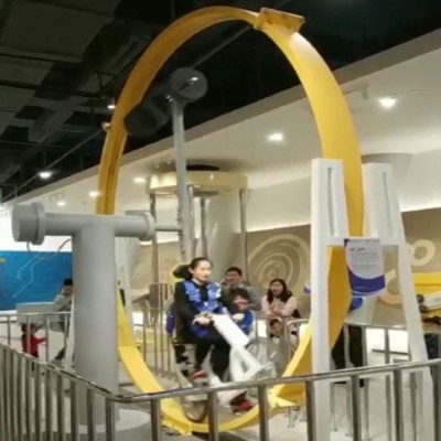 昆山市不锈钢无动力360度旋转自行车生产项目游乐设施山东三喜
