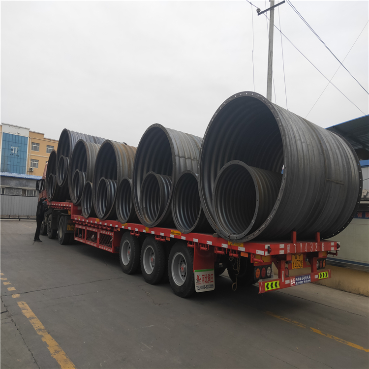 贵州公路1.5米钢波纹涵管施工 整体式钢制波纹管排水