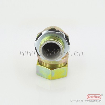 Driflex铁镀锌90度弯头外螺纹箱接头机电设备穿线用