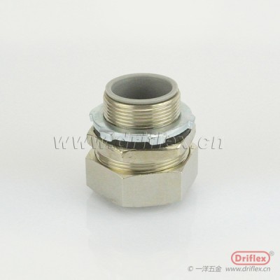 供应铜镀镍直头穿线软管接头M,G,NPT螺纹3/8"到4“