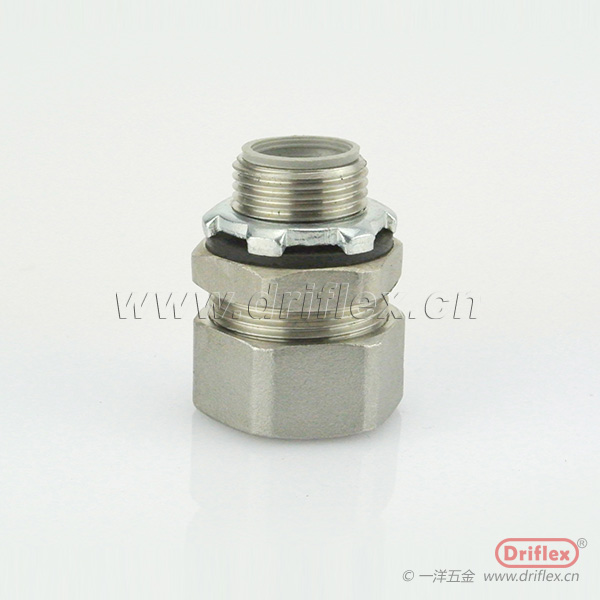 包塑金属软管锁母304不锈钢直接头NPT3/8”-NPT4”