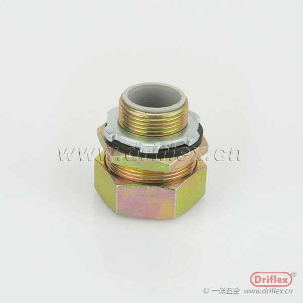 包塑金属软管连接器铁镀锌直接头3/8到4寸M,G,NPT螺纹