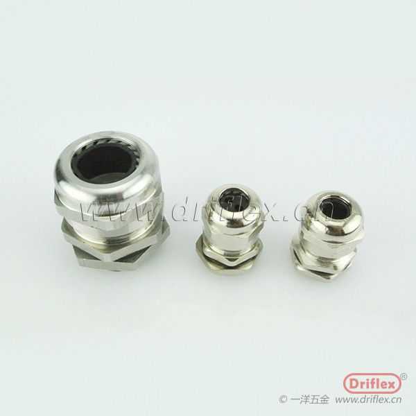 Driflex铜镀镍电缆接头金属填料函格兰头3/8”-4"