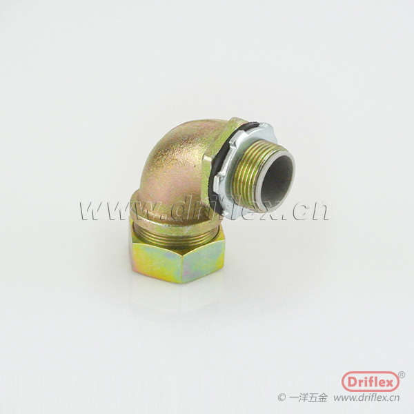 可锻铸铁90度弯头外螺纹直角软管连接器