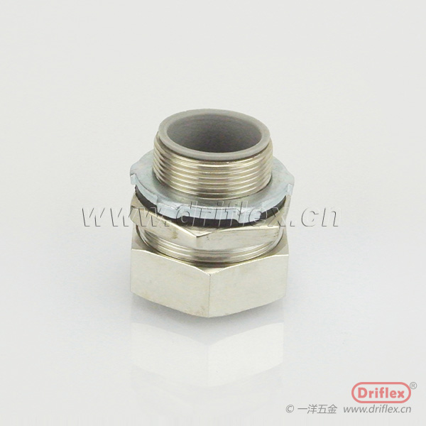 供应黄铜镀镍六角方帽软管连接器外丝直接头G3/8”到G4“
