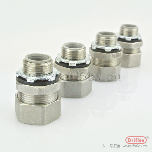 不锈钢六角方帽金属软管接头配铁镀锌豁口金属环12-100mm