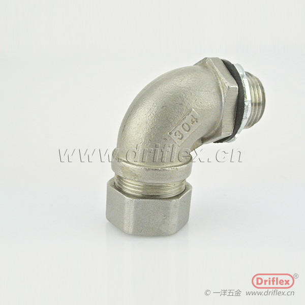 不锈钢90度弯头外螺纹直角软管连接器NPT3/8"-2"