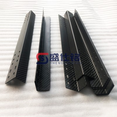 碳纤维异形件碳纤维L角加工 碳纤维机器人配件