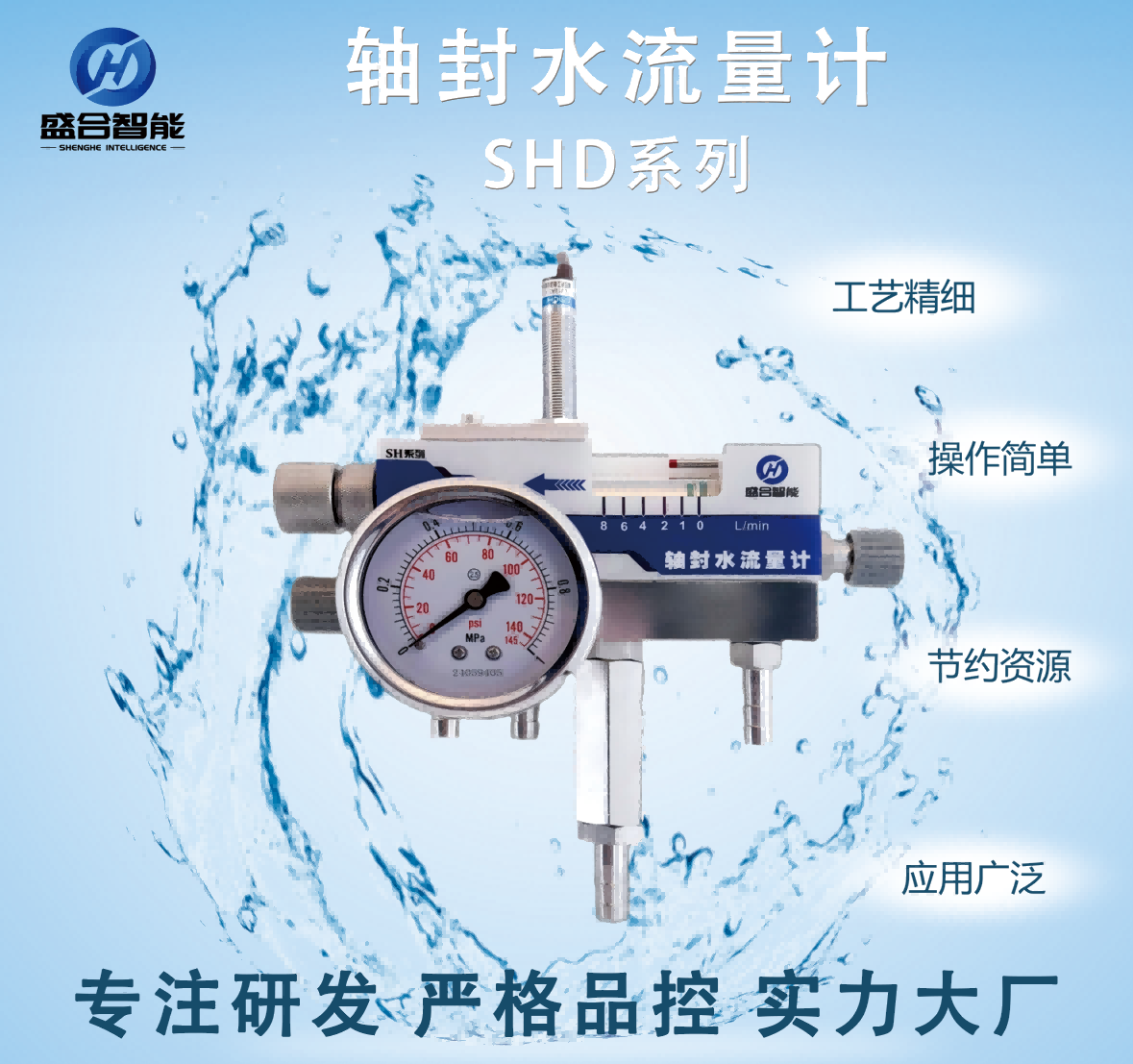 盛合智能单机械轴封水流量计