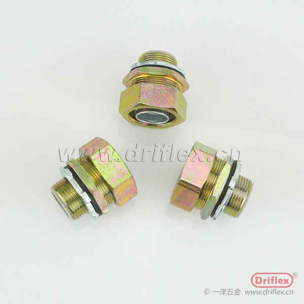 DRIFLEX铁镀锌软管直接头金属软管连接器3/8到4寸