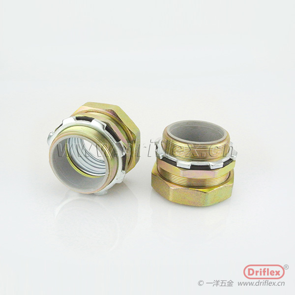铁镀锌外丝直接头箱接头适配包塑金属软管3/8”-4”