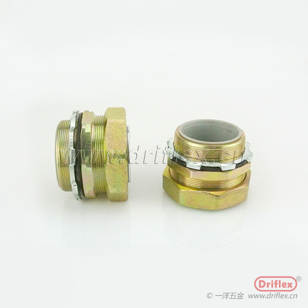 机电工程用铁镀锌金属软管直接头外螺纹软管连接器