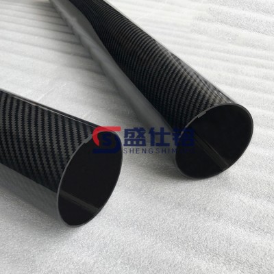 碳纤维部件黑色碳纤维管 3k碳纤维管材加工定制