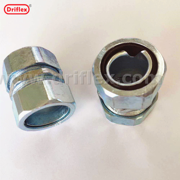 一洋五金LTCD锌合金自固式接头包塑金属软管锁母内径20mm