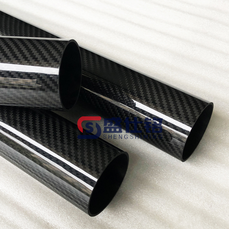 碳纤维部件黑色碳纤维管 3k碳纤维管材加工定制