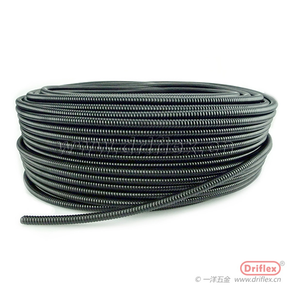 一洋五金黑色波浪型包塑金属软管配铜镀镍45度弯头