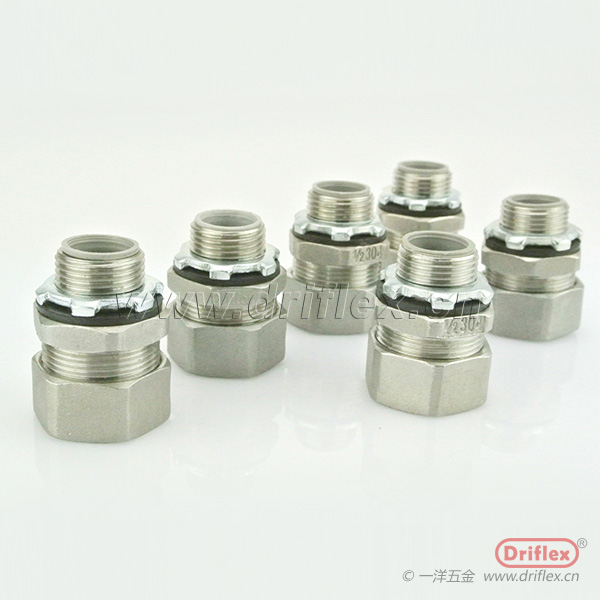 一洋五金不锈钢外丝直接头外螺纹金属软管连接器3/8“到4”