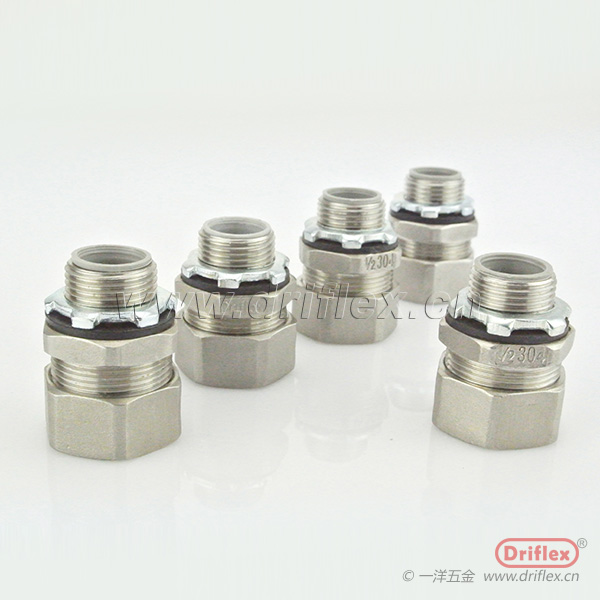 一洋五金供应不锈钢六角金属软管接头NPT3/8“到NPT4”