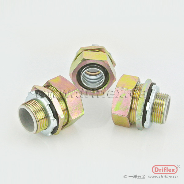 铁镀锌金属软管接头六角螺帽直接头螺纹M16-M114