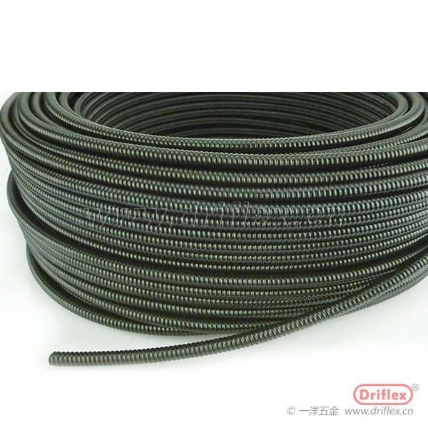 316不锈钢包塑金属软管PVC浪包管配铜镀镍90度弯头