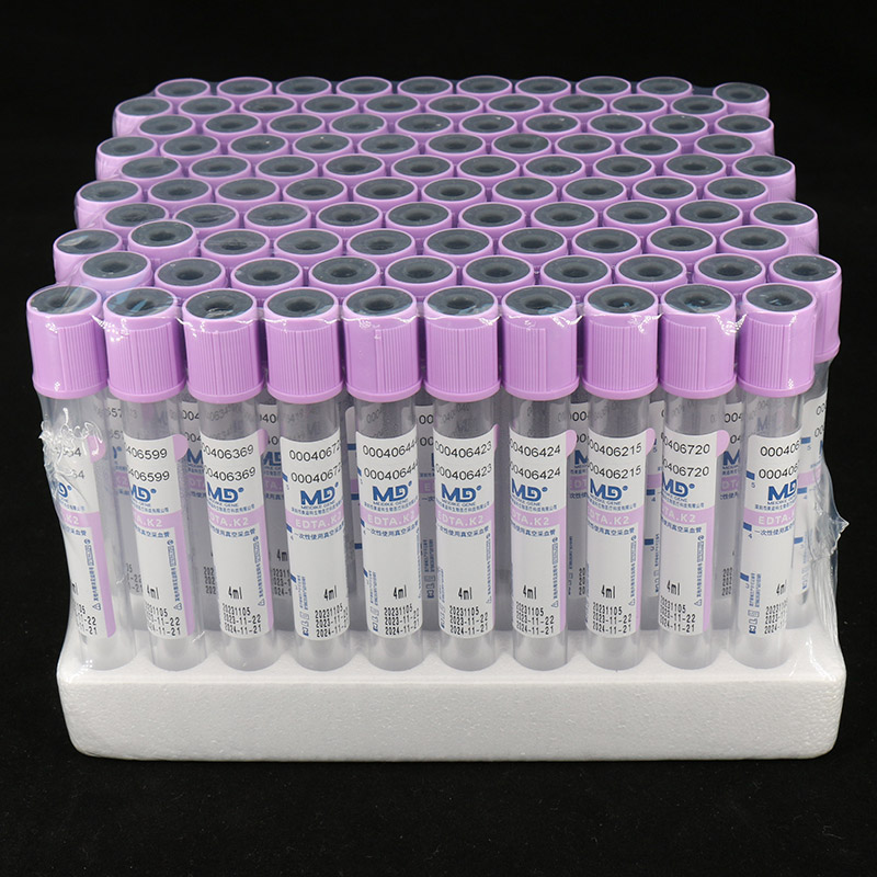 紫色管帽EDTA-K2抗凝PET真空采血管_抽血管_血常规管