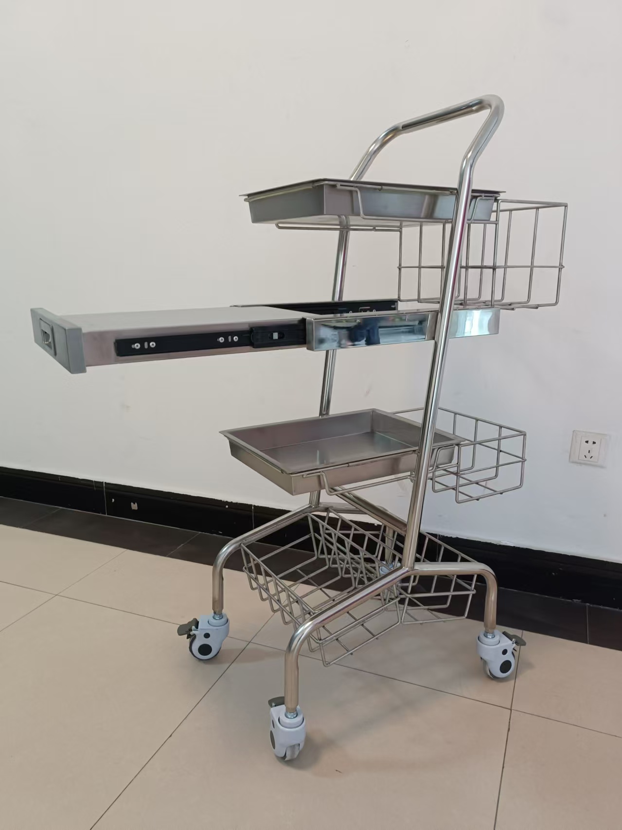 医用不锈钢消毒器械推车篮消毒车