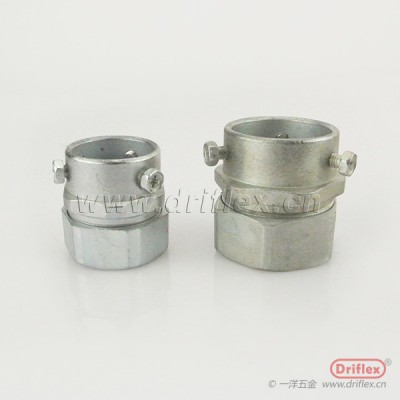 锌合金卡套式接头三柱顶丝管接头螺纹G3/8”到G4"