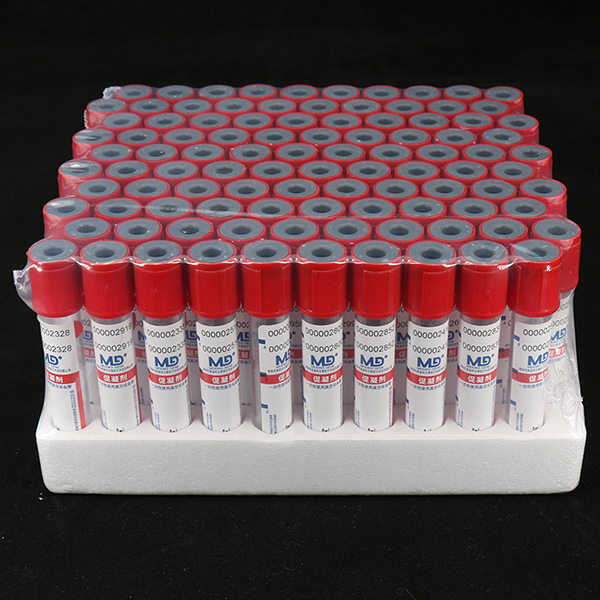 红色管帽含促凝剂PET材质真空采血管_抽血管_快速血清管