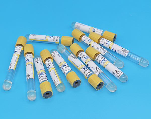 黄色管帽含促凝剂及分离胶PET材质真空采血管_抽血管