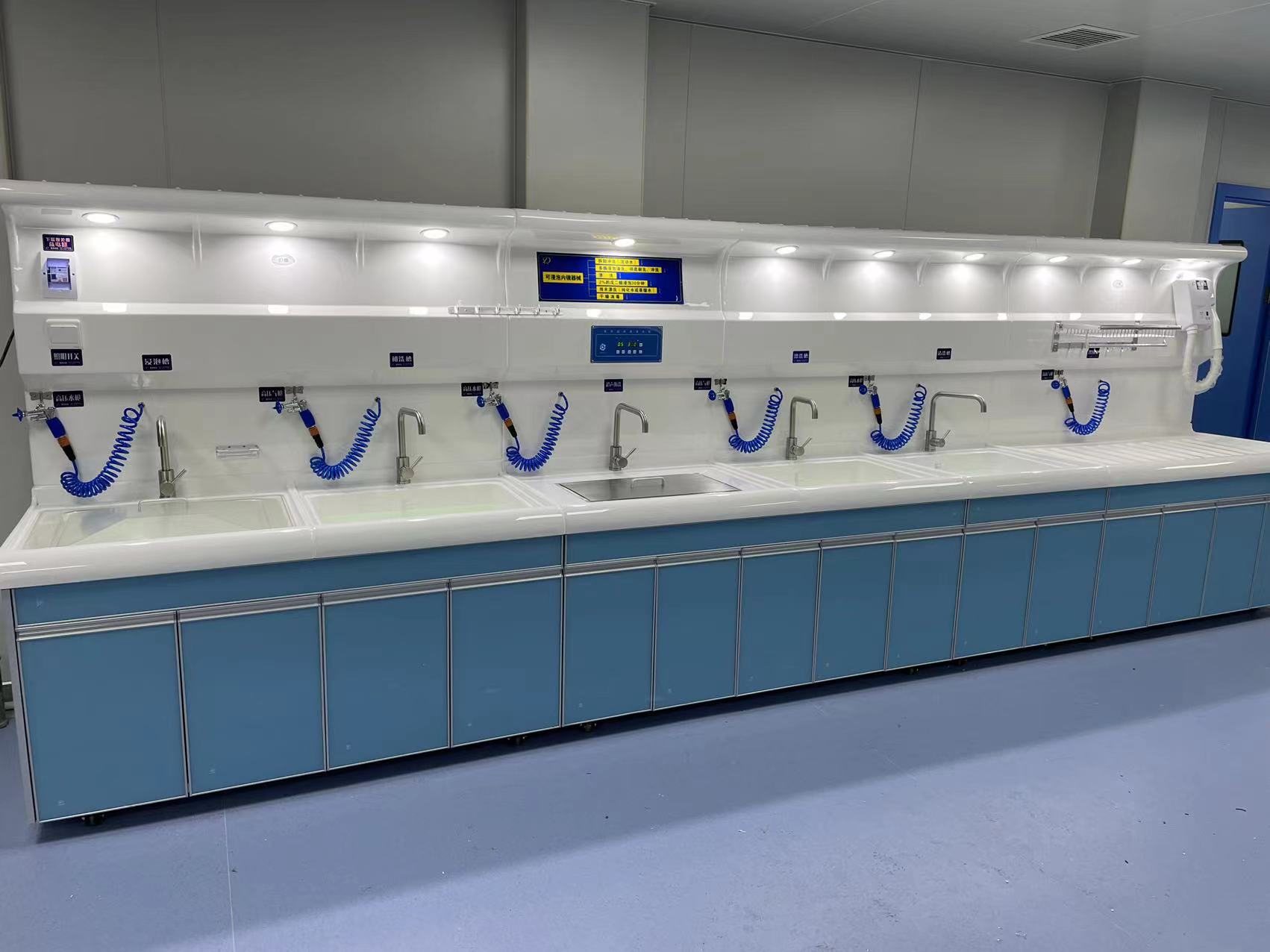 高分子内镜清洗工作站高背板一体化内镜清洗