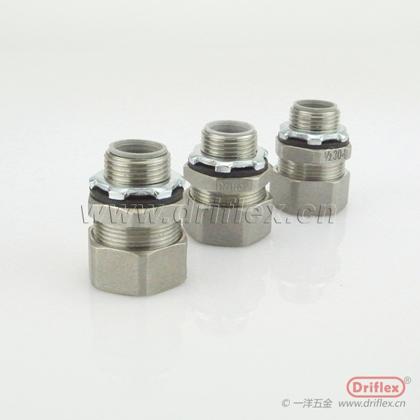 不锈钢六角金属软管接头外螺纹软管连接器G3/8”-4”