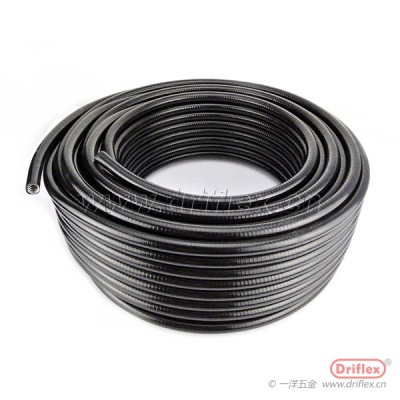 一洋五金供应喷码机设备穿线用黑色加棉线平包塑金属软管有挠性