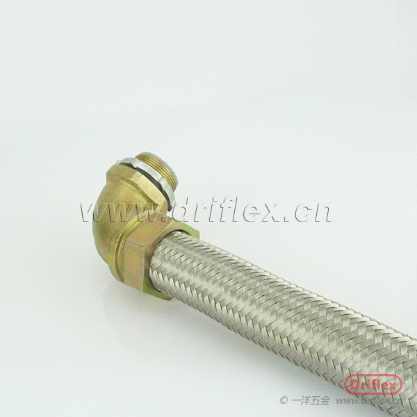304不锈钢编织金属软管金属波浪管配铜镀镍外丝接头
