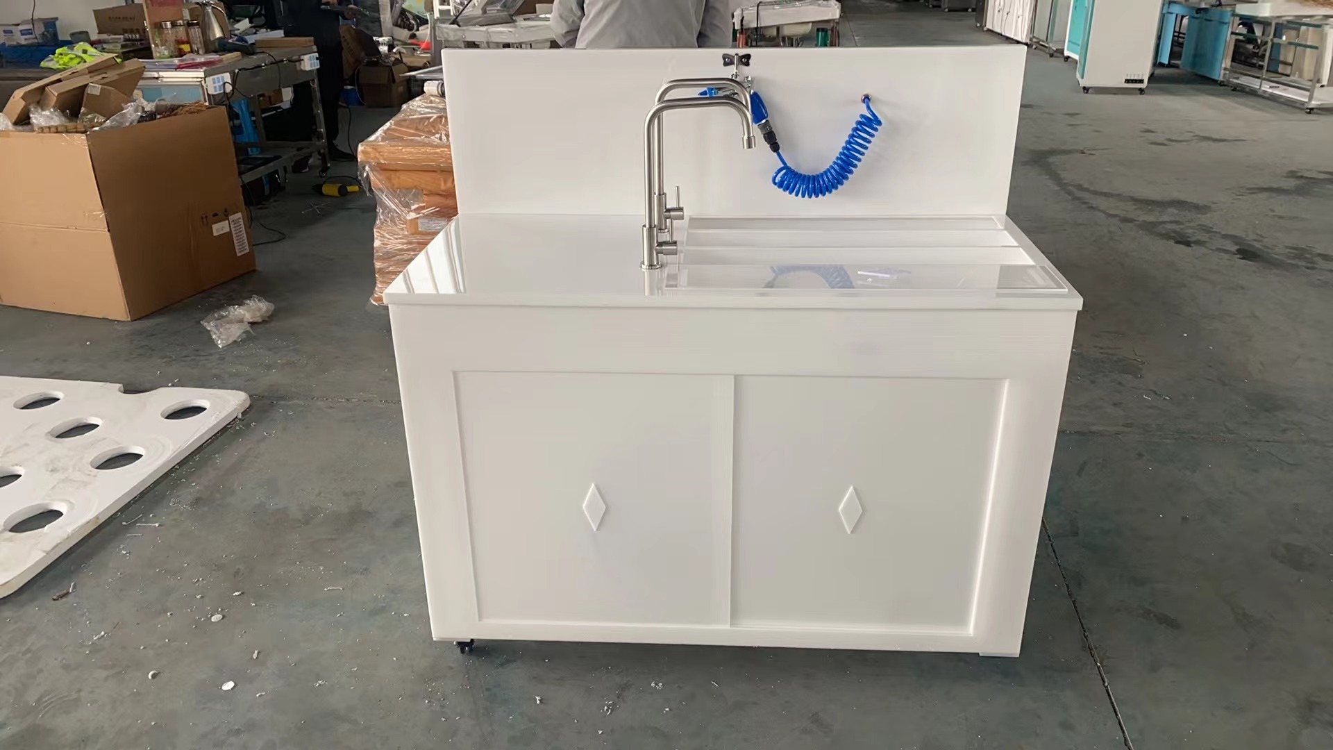 内镜清洗水槽亚克力带小背板