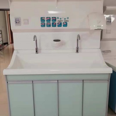 医用洗手池PMMA材质一体成型高背板洗手台