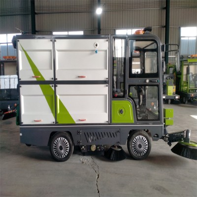 环卫240升挂桶纯电动四轮扫地车山东厂家直销价格