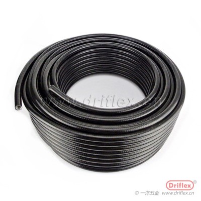 黑色平包塑金属软管配180度外螺纹直接头NPT3/8”-4”