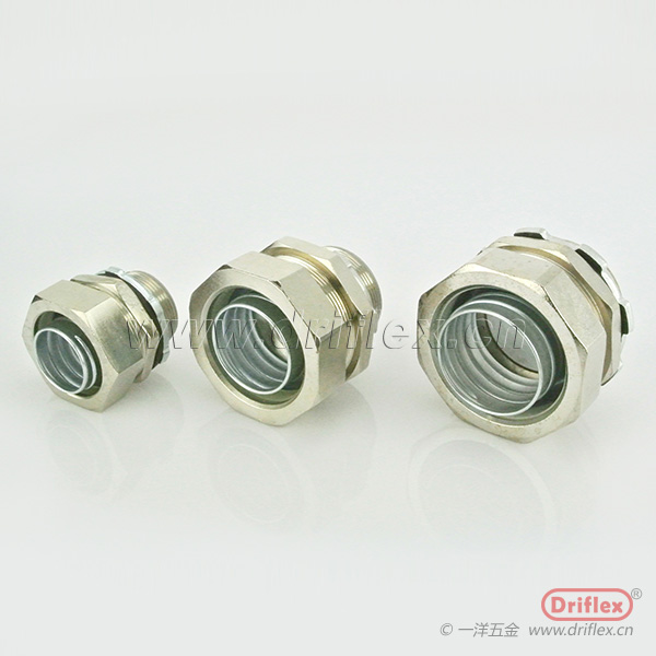 铜镀镍六角金属软管接头NPT3/8”-2”配套金属蛇皮软管