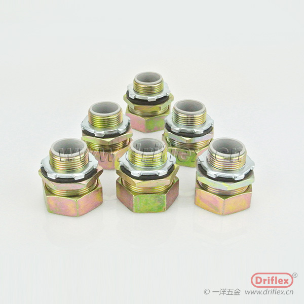 可锻铸铁直接头六角方帽软管接头M,G,NPT螺纹