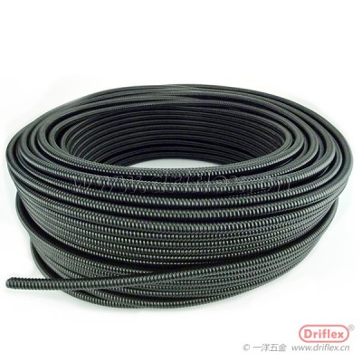 黑色波浪型浪包塑金属软管配锌合金端接式直接头工程项目穿线用